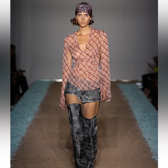 KNWLS THRALL STRAPY CHECKERED SHIRT. - Picture 1 of 10